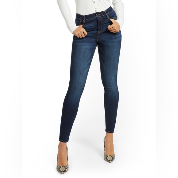 New York & Company Women’s SOHO Curvy High-Waist Legging Jeans Size 0 Like New - Picture 1 of 9